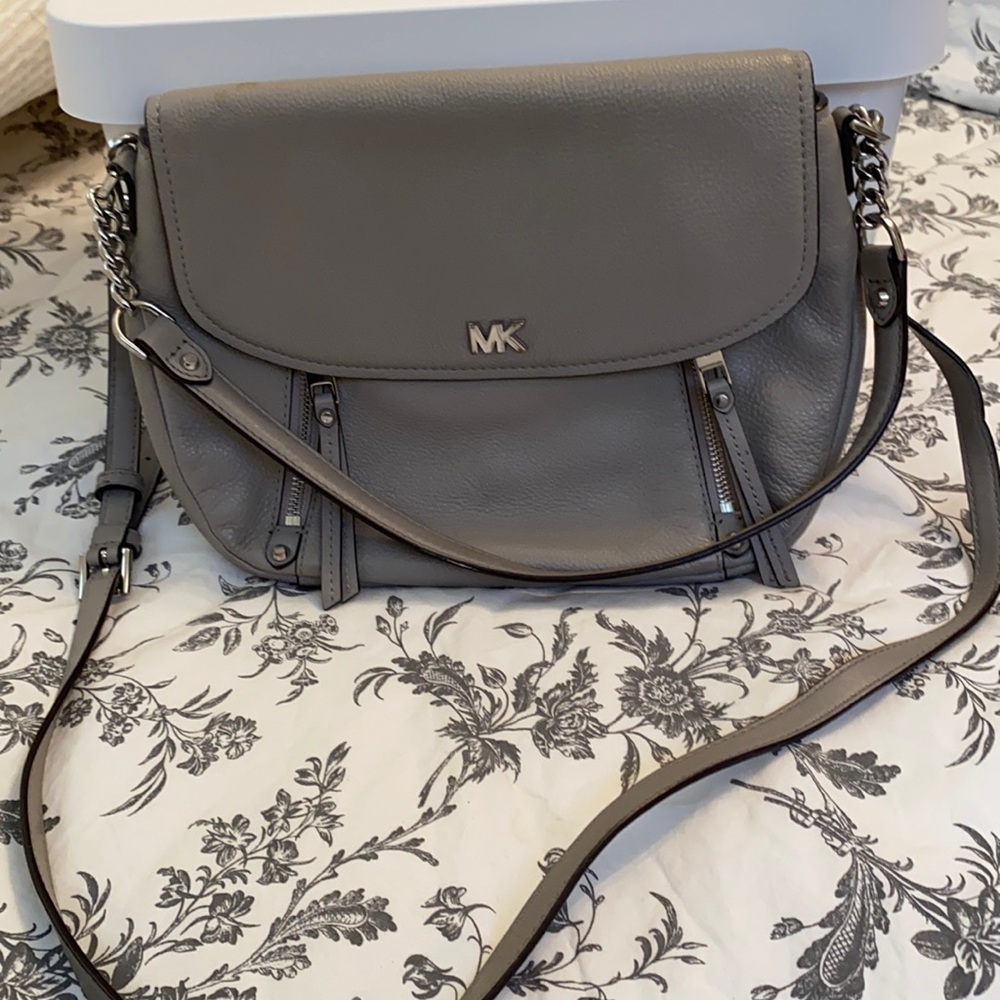 Gray Michael Kors purse